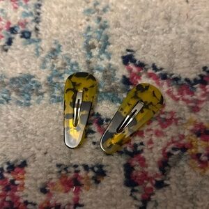 Tortoise shell barrettes (2 pack)